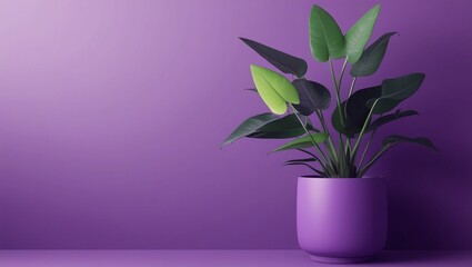 The vibrant purple studio table creates a bold backdrop for product displays and content design, with ample copy space and acting as an eye-catching banner for online product promotion.