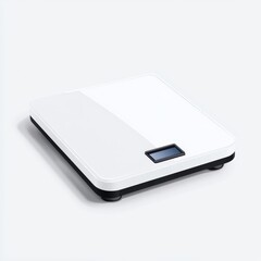 Minimalistic White Bathroom Scale with Contrasting Black and White Dial Showcasing Simple Yet Elegant Design Perfect for Modern Home Interiors
