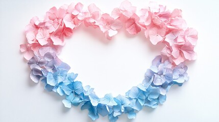 Romantic Valentine’s Day frame clipart in pastel colors, centered on a clean white background, perfect for celebrating love and affection with a soft, elegant design.