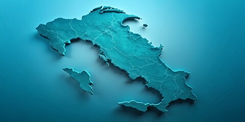 Haiti Map Teal Blue Background - High-Resolution PNG Stock Photo