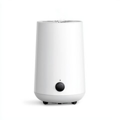 Elegant White Humidifier on Minimalist White Background Enhancing Indoor Air Quality with Sleek Modern Design for a Fresh and Inviting Atmosphere