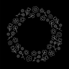 Elegant Floral Frame for Spring Design