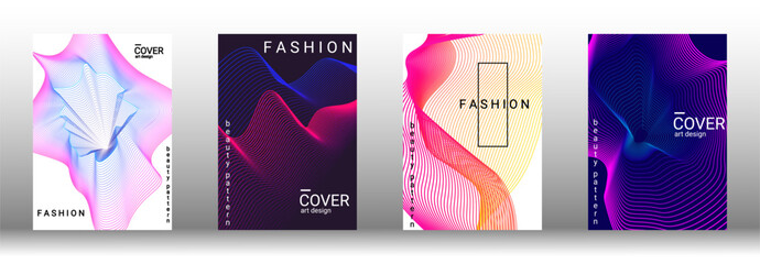 Trendy gradient composition with fluid abstract forms. A versatile and modern design for covers, banners, or creative projects. Editable vector illustration with bold, stylish colors