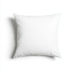 Soft White Pillow Resting on a Pure White Background Evoking a Sense of Calmness and Simplicity Ideal for Minimalist Home Decor and Photography