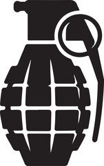 Grenade Silhouette Vector Illustration Explosive Weapon for Graphic Design Projects