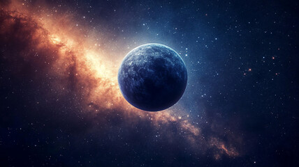  Ethereal celestial body with intense starlight in a surreal atmosphere 