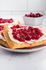 Pastries with Berry Jam and Frosting