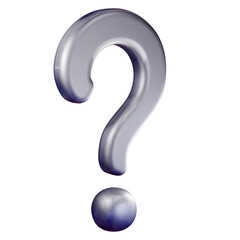 3D question mark symbol isolated 