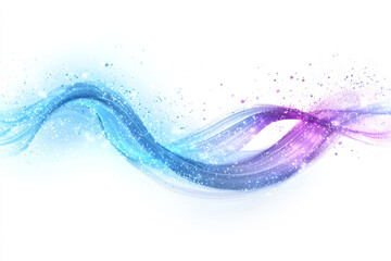 A soft, enchanting aura of blue and purple magical energy, swirling with light and sparkles, on a white background