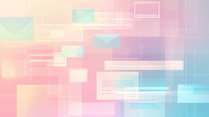 Calming Digital Background with Pastel Elements