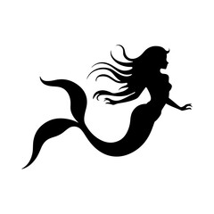 Enchanting Mermaid Silhouette for Digital Art