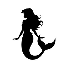 Magical Mermaid Silhouette for Tattoos