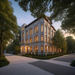 Naklejka premium Elegant Mansion in Classic Style