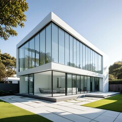 Modern House with Panoramic Glass