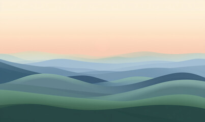 sunrise over rolling hills