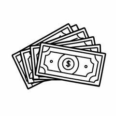 A neat stack of hundred-dollar bills, symbolizing money, set against a transparent backdrop.