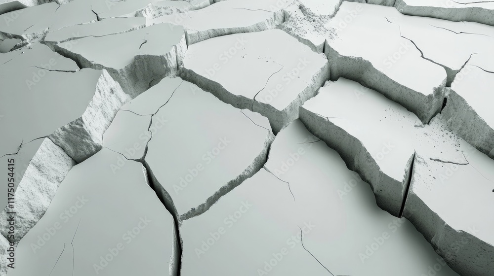 Poster cracked earth surface abstract texture representation for geological visualization and design concep