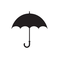 Umbrella vector silhouette on white background