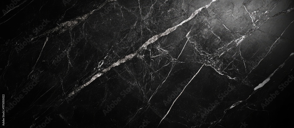 Poster dark grunge black marble texture with elegant lines showcasing empty space for text or design elemen