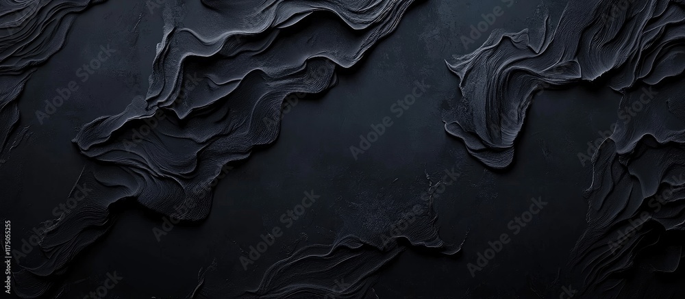 Poster textured abstract dark background with wavy designs and empty space for custom text or graphics