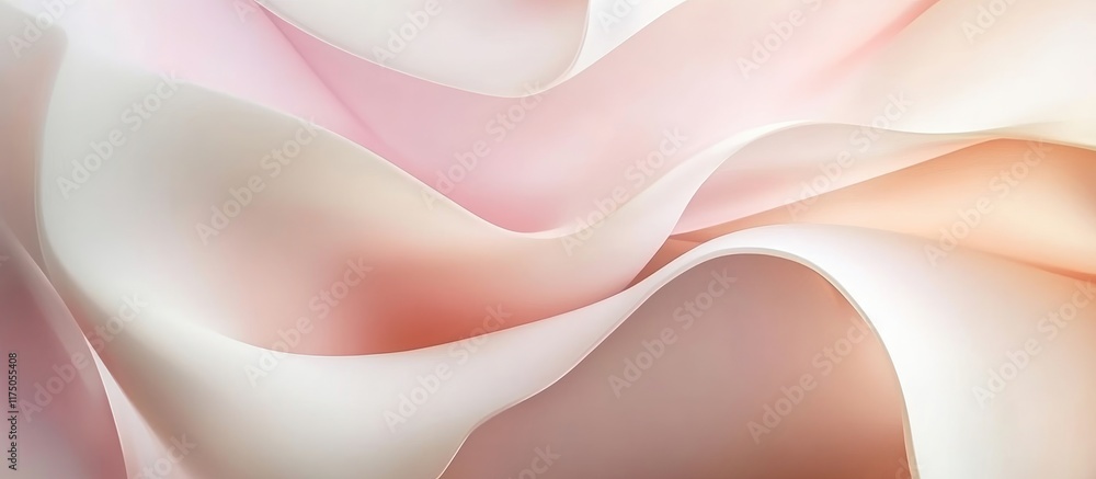Poster soft-toned abstract design with graceful curves and smooth textures ideal for background or promotio