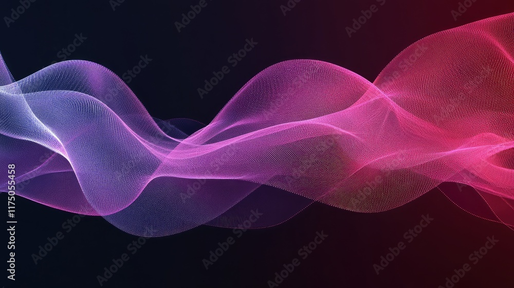 Poster abstract flowing waves background for modern technology and digital design