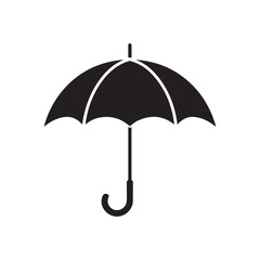 Umbrella vector silhouette on white background