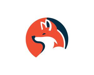 Colorful fox logo design icon symbol vector illustration