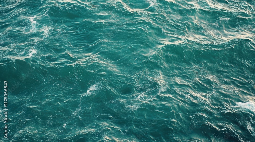 Aufkleber aerial view of turquoise ocean waves creating a serene background ideal for banners and promotional 