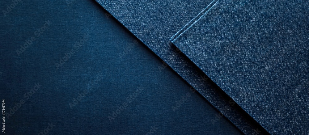 Poster navy blue abstract denim fabric and canvas texture background with ample empty space for text or des