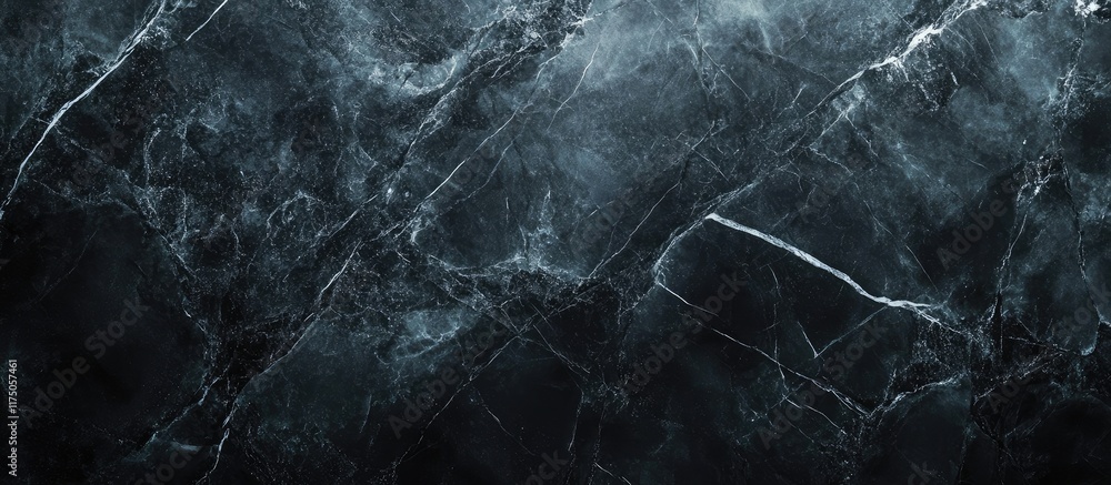 Poster dark abstract marble texture background with blurred edges and ample negative space for overlaying t