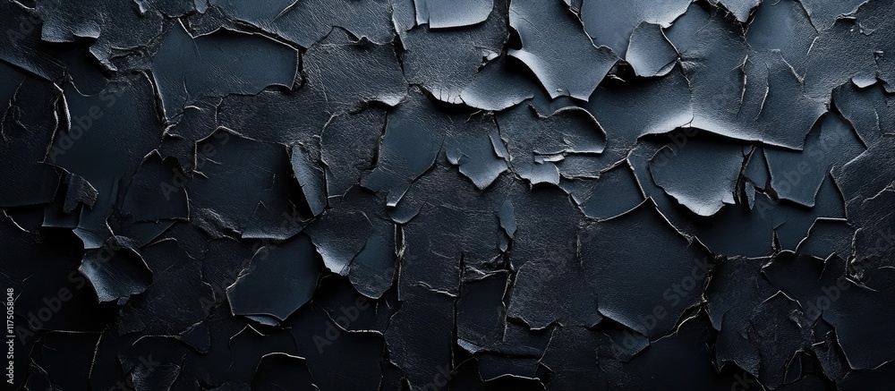 Poster dark abstract wallpaper featuring peeling layers with ample empty space for text overlay and creativ