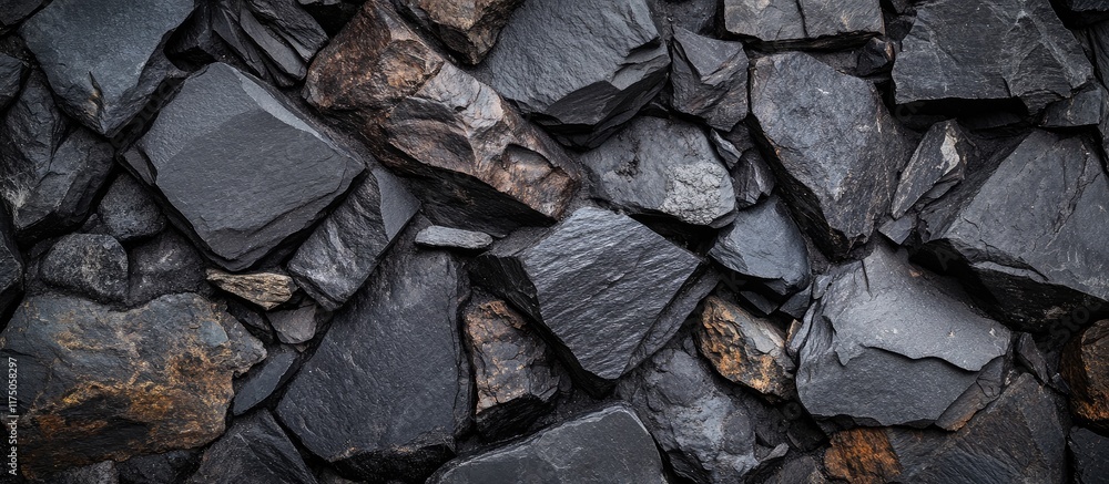 Poster dark gray slate stone texture background with natural variation and copyspace for creative design el