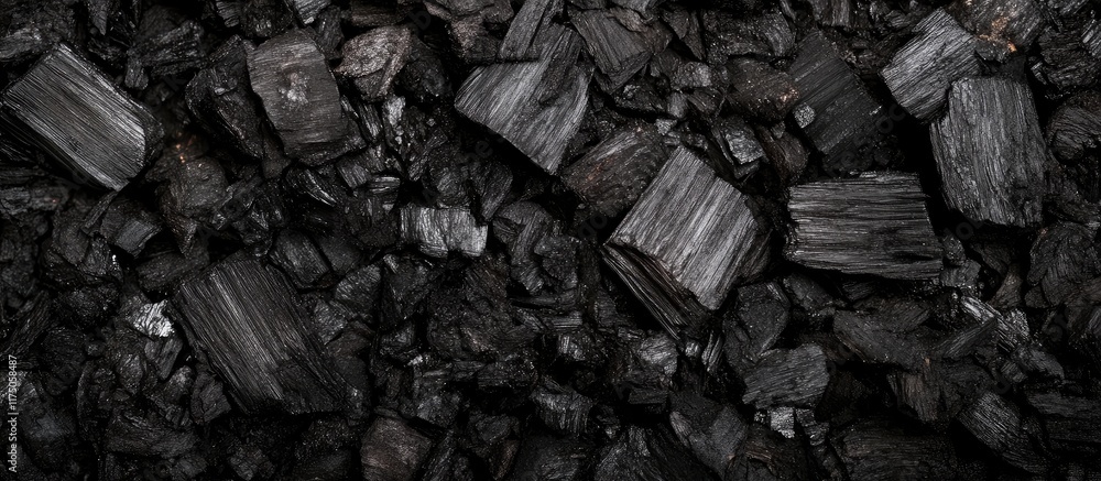 Poster charcoal ashes black texture background for burning materials with empty space for text and design e
