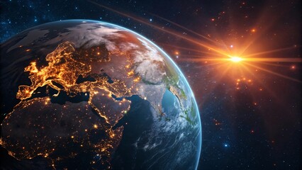 Mystical Lunar Landscape with Moonlit Craters and Starry Sky V8