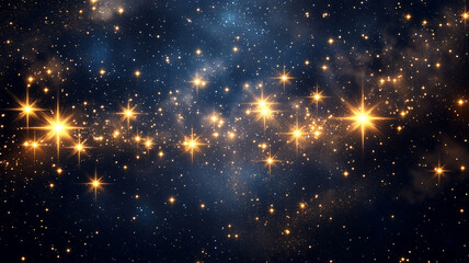 Fototapeta premium Surreal cosmic scene with bright stars 