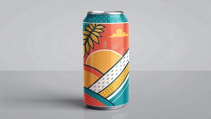 Fototapeta premium Can with a vibrant custom design