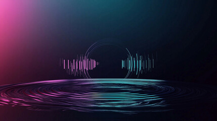 Soft gradient radio waves emanating from a circle symbolizing unity on World Radio Day.