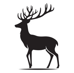 Obraz premium Deer Vector silhouette