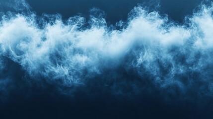 Obraz premium beautiful and colorful smoke, fog, wave background, blue colors on dark background