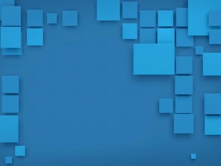 Blue and grey glossy squares abstract tech banner design with random geometric patterns, geometric patterns, squares, layers