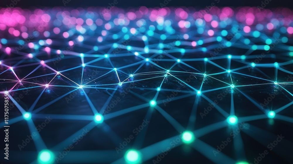 Poster abstract network showing connections and nodes