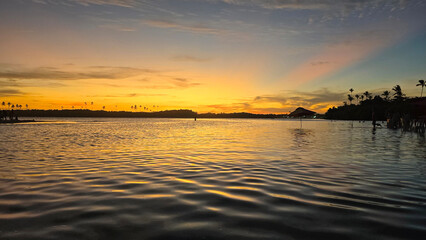 January 2, 2025 sunset at jacuípe beach in Camaçari Bahia Brazil