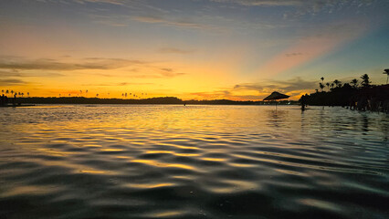 January 2, 2025 sunset at jacuípe beach in Camaçari Bahia Brazil