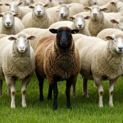 Obraz premium Black sheep concept