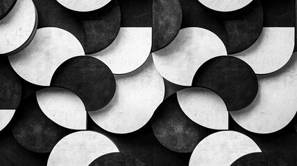  Minimalistic shape patterns in monochromatic tones 