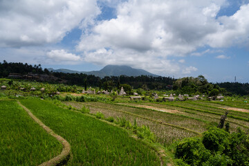 Fototapeta premium Bali, Indonesia - October 22, 2024: Maha Gangga Valley Restaurant view.Terraces view.