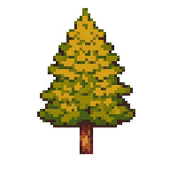Pixel Image of a Tree