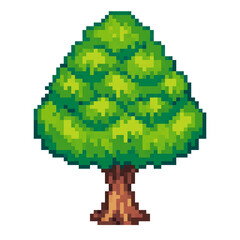 Pixel Image of a Tree