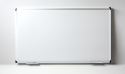 Blank white board isolated on white